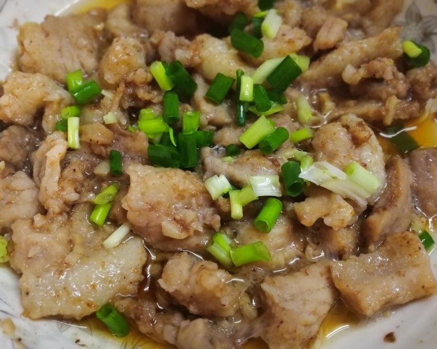 虾酱蒸五花肉
