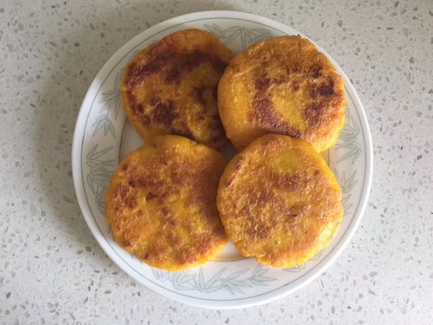 南瓜糯米豆沙饼