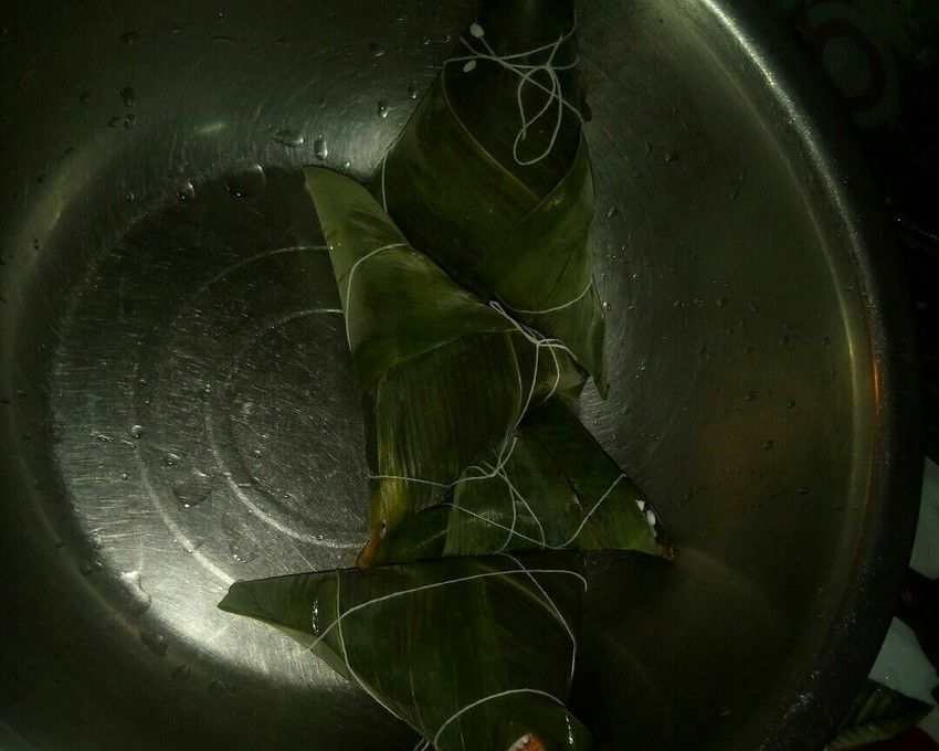 端午黑加仑葡萄干红枣红豆糯米粽子