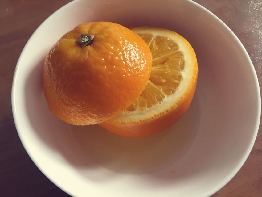 止咳偏方:盐蒸橙