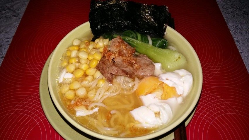 简易版日式豚拉面(浓汤宝)