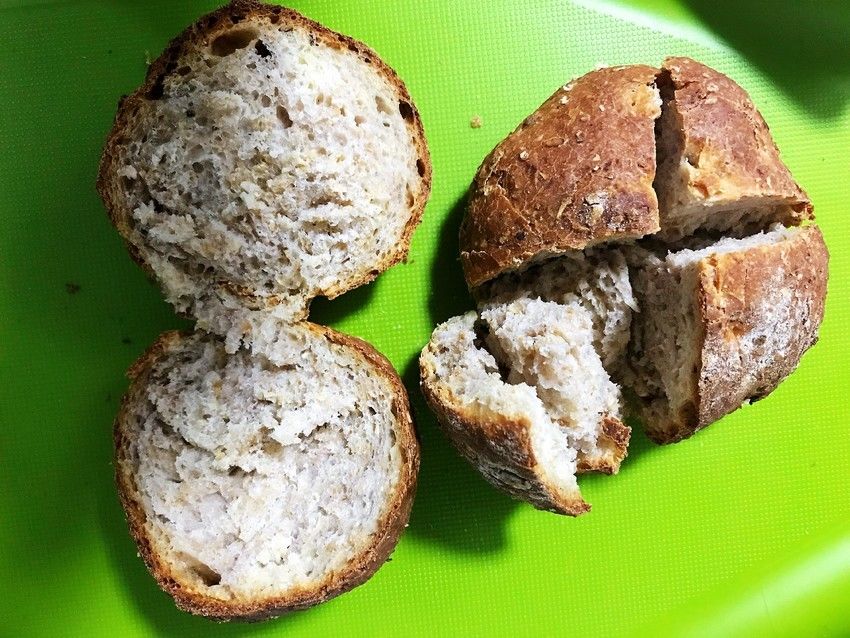 免揉!无糖!超级懒人版适合哺乳期黑胡椒黑土豆全麦脆皮包