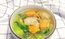 清汤粉丝油面筋肉圆的做法