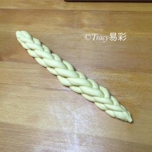 五股辫子花环面包（附四股辫图解）的做法步骤 第8步