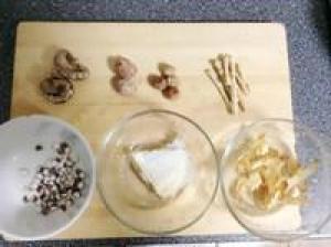 鲨鱼骨花菇排骨汤 养肝明目滋阴润燥的做法步骤 第1步