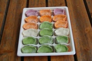 土豆家的果蔬彩色饺的做法步骤 第5步