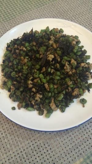 橄榄菜肉末四季豆的做法步骤 第1步