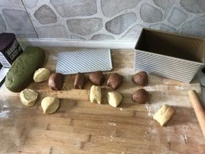 斑纹抹茶蛋糕夹心面包的做法步骤 第7步