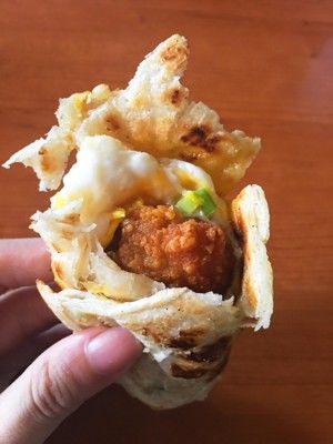 快手十五分钟手抓饼的做法步骤 第5步