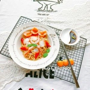 芥末味刺身冷拌面的做法步骤 第3步
