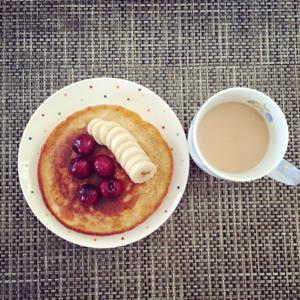 周末早餐之无黄油版热松饼的做法步骤 第9步