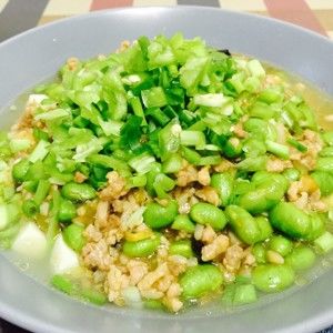 毛豆肉末蒸豆腐的做法步骤 第6步