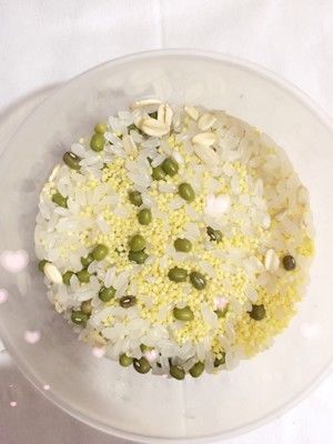 绿豆双米燕麦粥的做法步骤 第1步