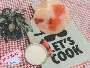 深夜食堂 | 木瓜牛奶炖银耳暖你寒冷冬夜的做法步骤 第4步