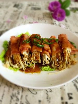 培根金针菇卷(简单快手)的做法步骤 第3步