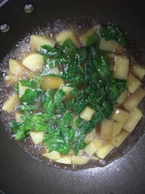 芹菜叶炖土豆的做法步骤 第7步