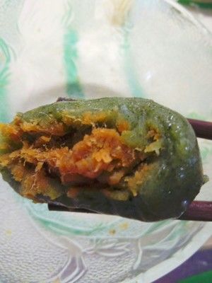 肉松咸蛋黄青团的做法步骤 第2步