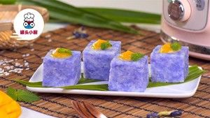 紫砂锅蓝花糯米糕的做法步骤 第6步