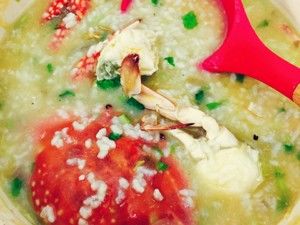 潮汕風味蝦蟹粥（2人份）的做法步骤 第5步