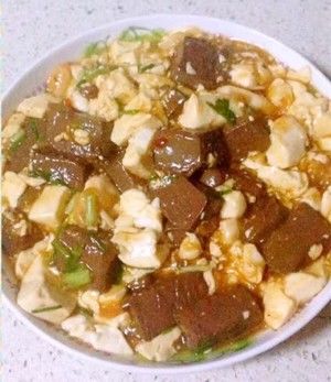 鸳鸯豆腐（鸭血豆腐）          by wqy的做法步骤 第3步