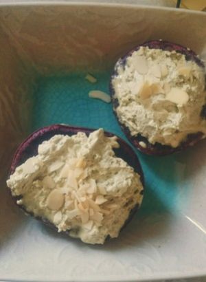 低脂饱腹抹茶奶油紫薯塔的做法步骤 第4步