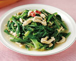 鸡丝炒菠菜