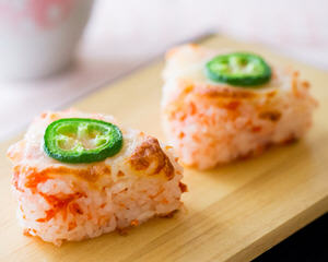 焗烤起司鲑鱼饭团(亲子美食)