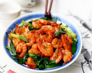 鲜虾炒韭菜