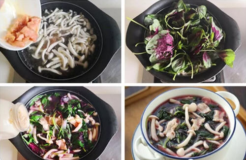 苋菜菌菇肉片汤2