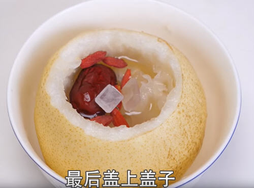 银耳蒸雪梨止咳5