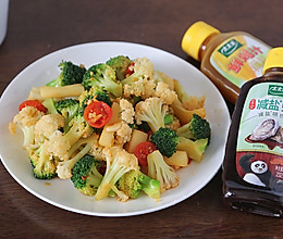 素食也美味的蚝油鸡汁炒双花的做法