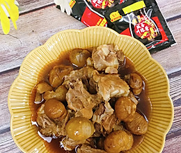 川辣酱排骨烧板栗的做法