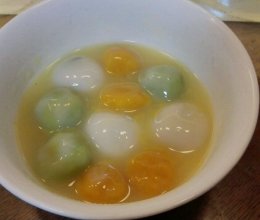 三色汤圆的做法