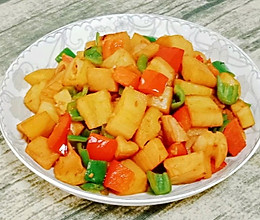 #我为奥运出食力#双椒炒藕丁的做法