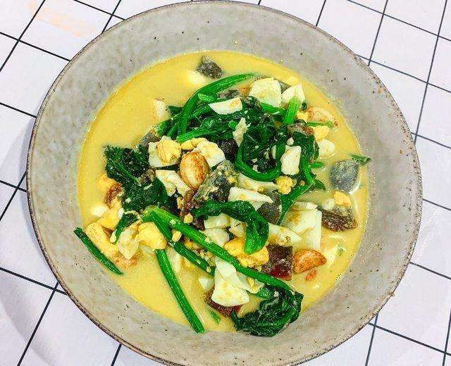 在家里能做的美食～上汤菠菜的做法