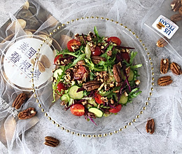 教你自制油醋汁，拌出美味碧根果蔬菜沙拉#“果”然有道#的做法