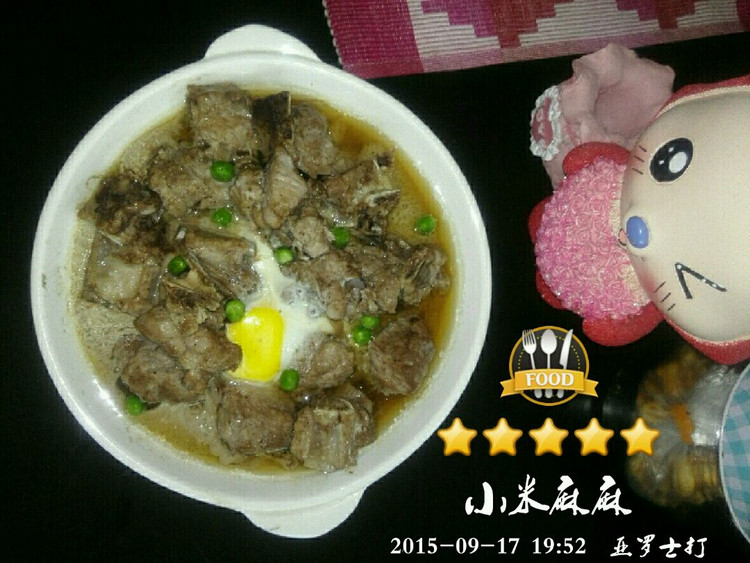 【排骨蒸蛋】的做法