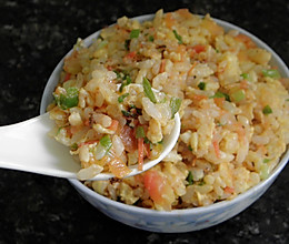 西红柿鸡蛋炒饭的做法