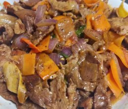 黑椒牛肉（简易版，超下饭）的做法