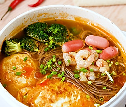 减脂番茄荞麦面的做法