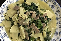 冬笋荠菜炒肉的做法