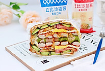 #丘比三明治#蟹柳肉松鸡蛋三明治的做法