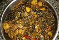 干豇豆咸菜烧肉的做法