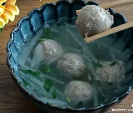 #流感季饮食攻略#牛肉丸萝卜丝汤的做法