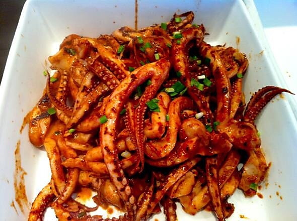 简单孜然鱿鱼的做法