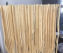 熟黄豆粉面条#自制筋道面条（机子压面）熟黄豆粉的妙用的做法