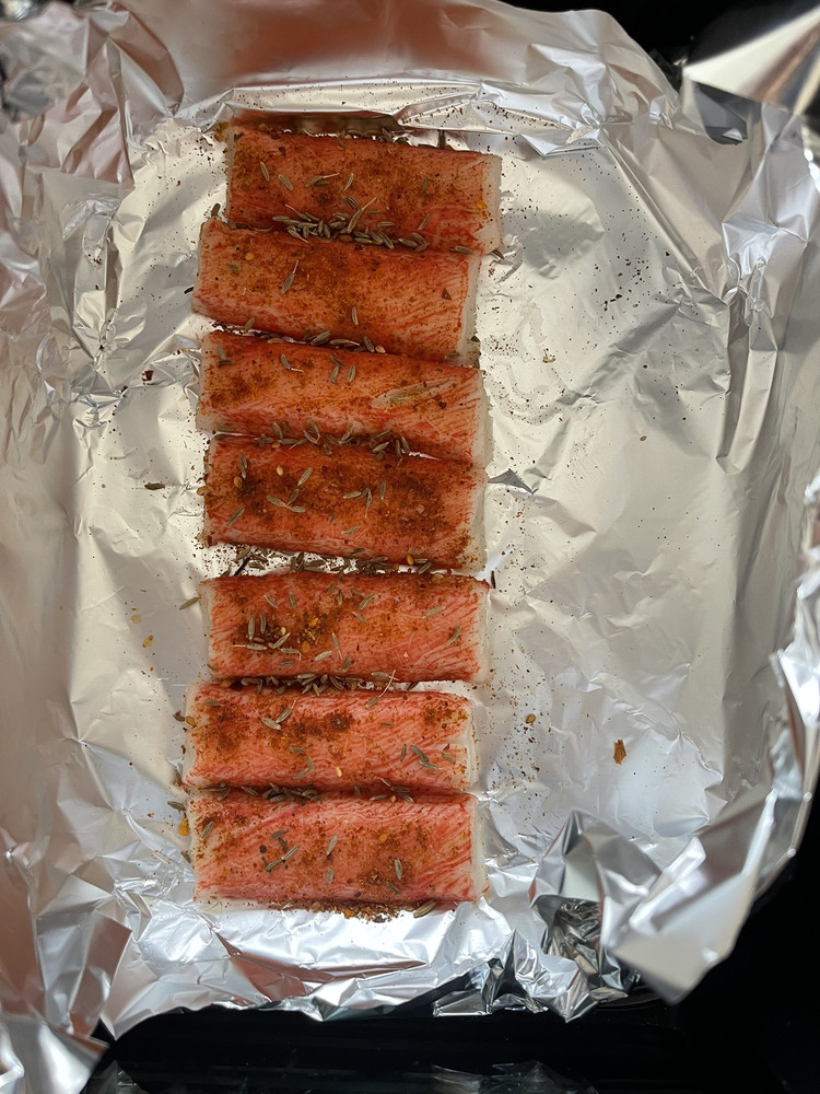 空气炸锅烤蟹肉棒的做法