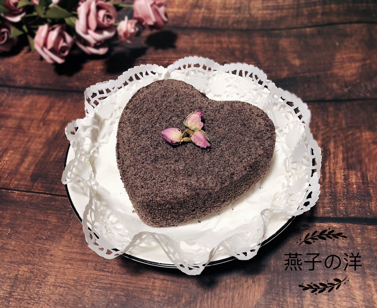 奶香爱心黑米糕的做法