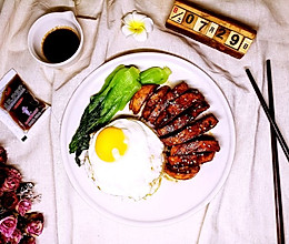 快手日式照烧鸡排饭 #丘比沙拉汁#的做法