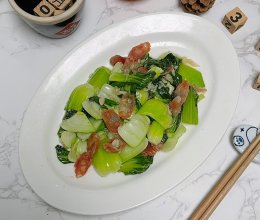 #妈妈手中的安心味#上海青炒腊肠的做法